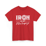 Iron Is My Therapy Gym T-Shirt - Red