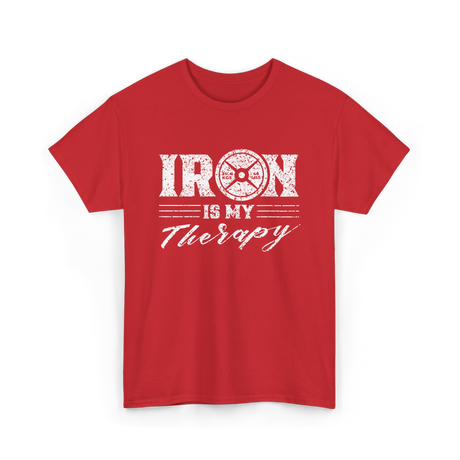 Iron Is My Therapy Gym T-Shirt - Red