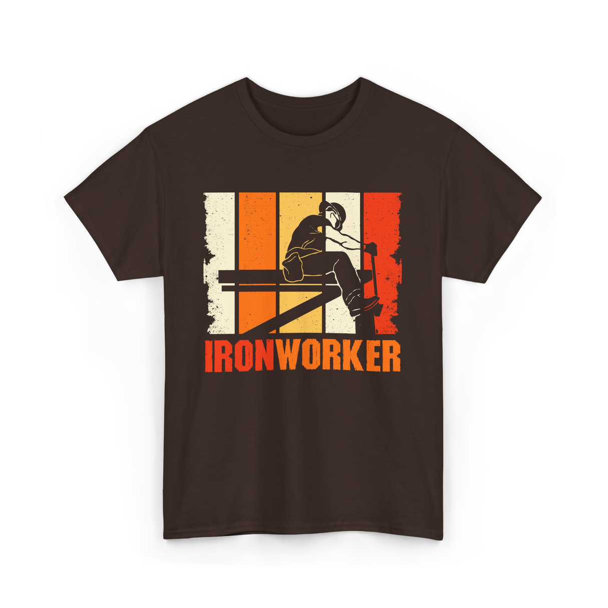 Ironworker Iron Worker Construction T-Shirt - Dark Chocolate