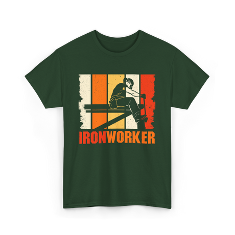 Ironworker Iron Worker Construction T-Shirt - Forest Green