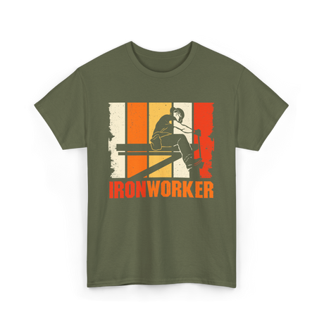 Ironworker Iron Worker Construction T-Shirt - Military Green