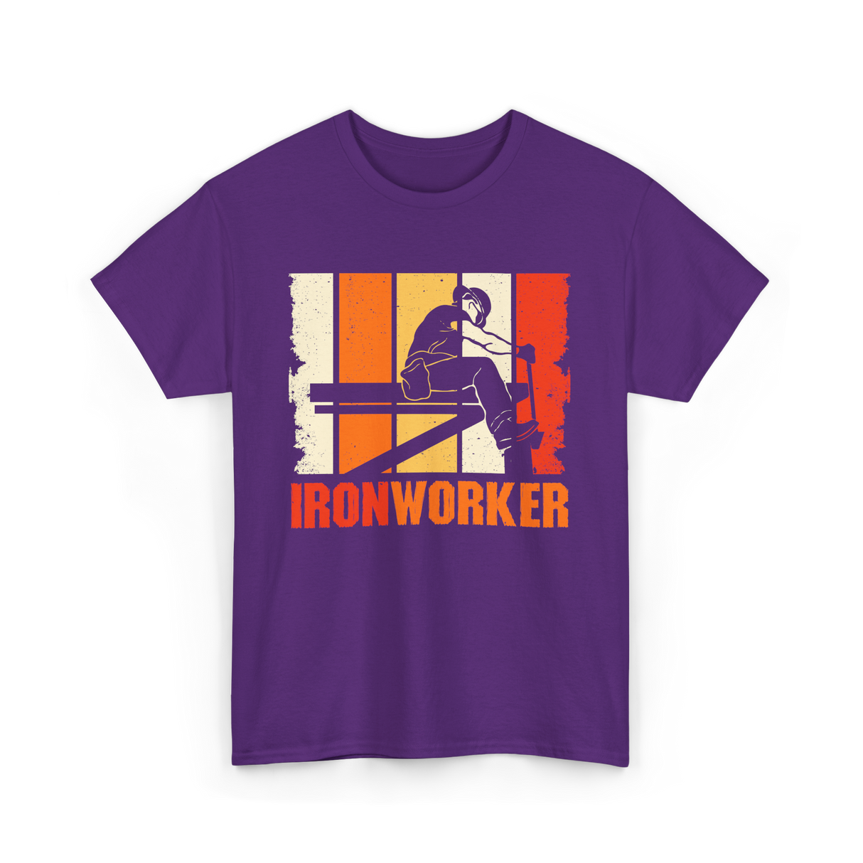 Ironworker Iron Worker Construction T-Shirt - Purple