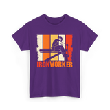 Ironworker Iron Worker Construction T-Shirt - Purple