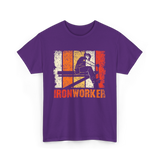 Ironworker Iron Worker Ironwork T-Shirt - Purple