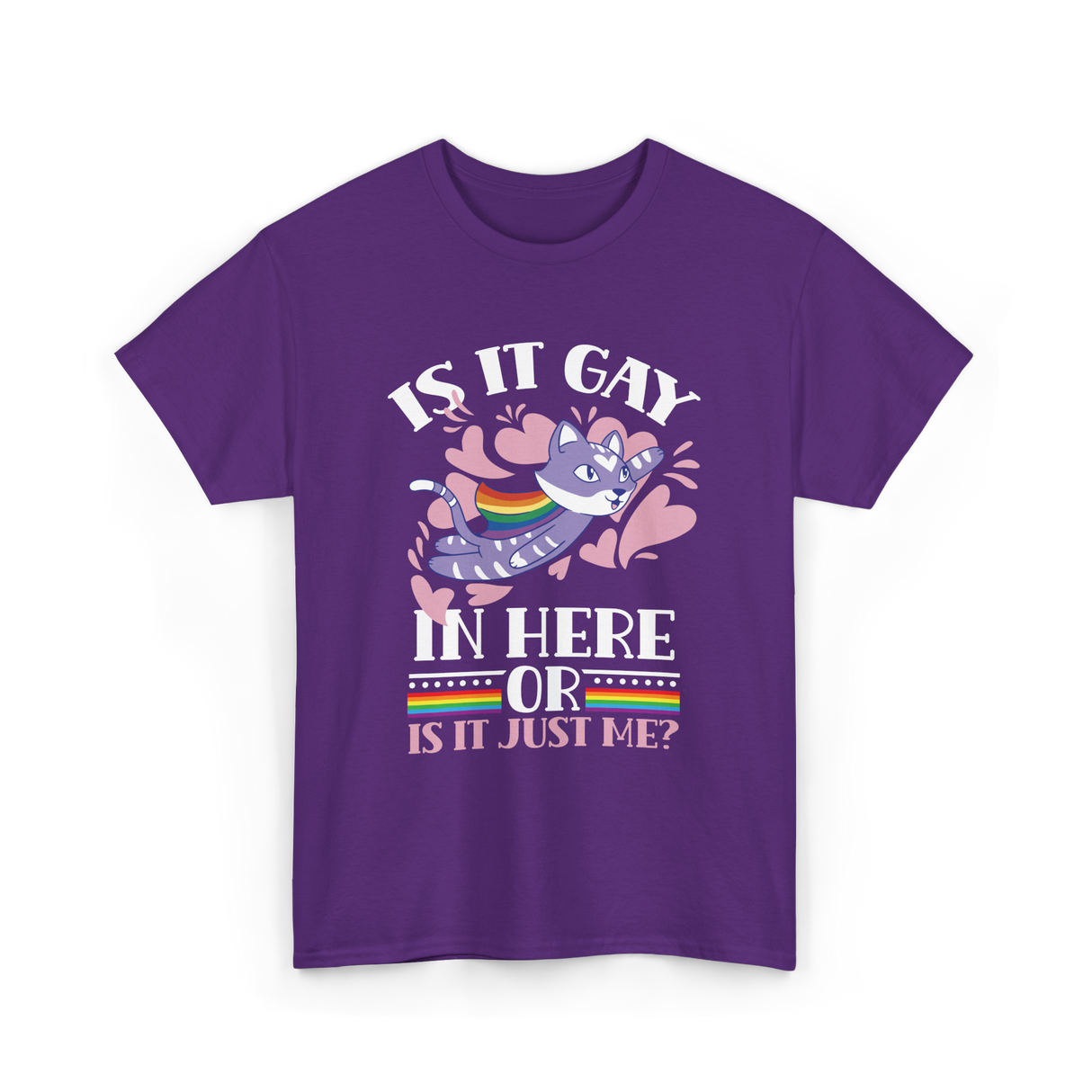 Is It Gay In Here Pride T-Shirt - Purple