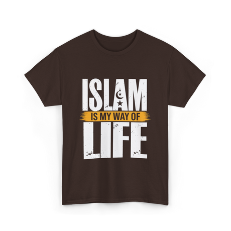 Islam Is My Way Religion T-Shirt - Dark Chocolate