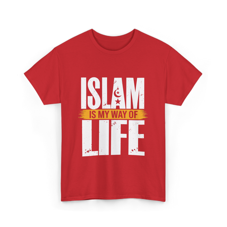 Islam Is My Way Religion T-Shirt - Red