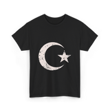 Islamic Symbol Islamic Moon Star T-Shirt - Black