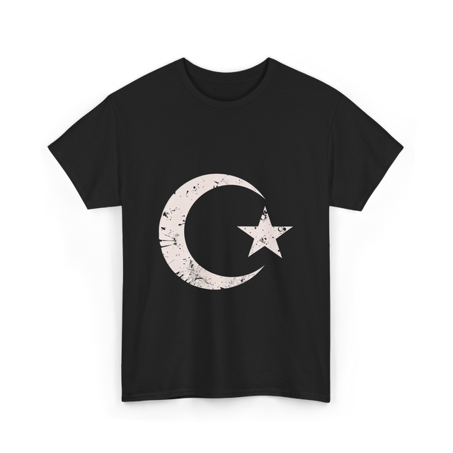 Islamic Symbol Islamic Moon Star T-Shirt - Black