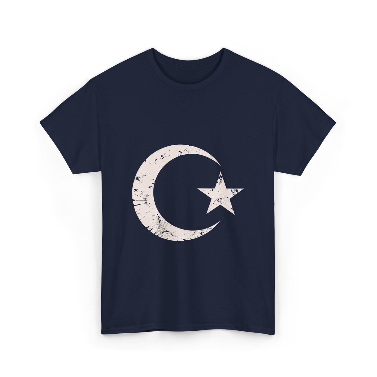 Islamic Symbol Islamic Moon Star T-Shirt - Navy