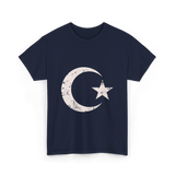 Islamic Symbol Islamic Moon Star T-Shirt - Navy