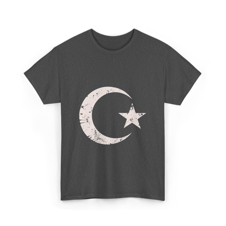 Islamic Symbol Islamic Moon Star T-Shirt - Dark Heather