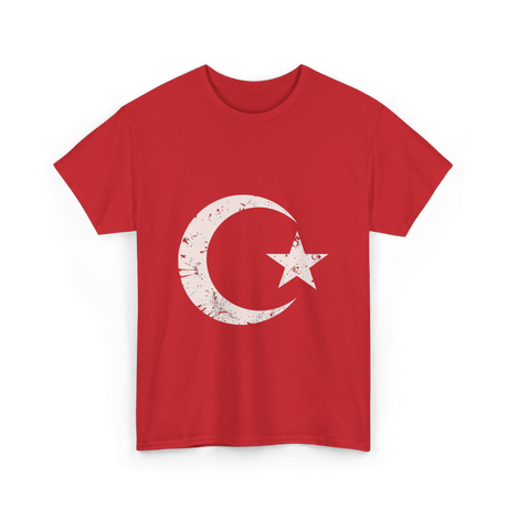 Islamic Symbol Islamic Moon Star T-Shirt - Red