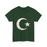 Islamic Symbol Islamic Moon Star T-Shirt - Forest Green