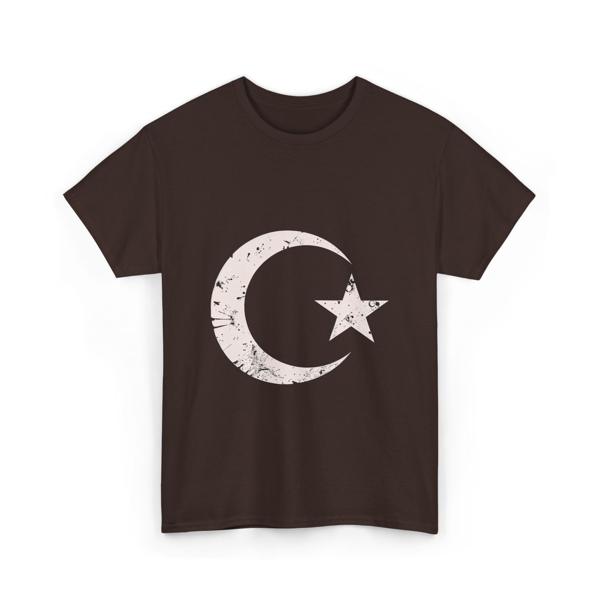 Islamic Symbol Islamic Moon Star T-Shirt - Dark Chocolate