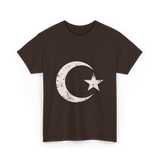 Islamic Symbol Islamic Moon Star T-Shirt - Dark Chocolate