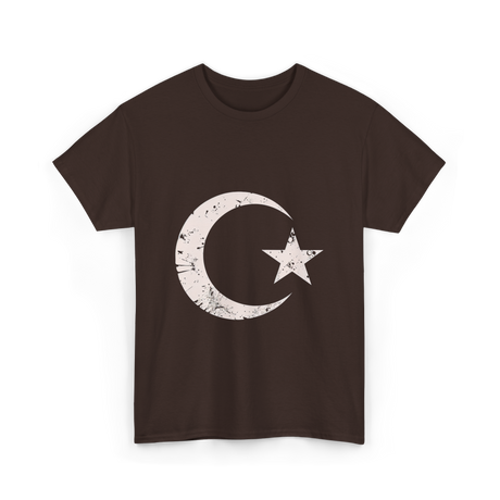 Islamic Symbol Islamic Moon Star T-Shirt - Dark Chocolate