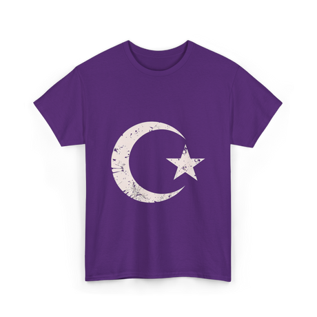 Islamic Symbol Islamic Moon Star T-Shirt - Purple