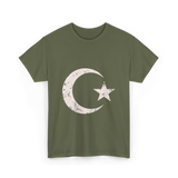 Islamic Symbol Islamic Moon Star T-Shirt - Military Green