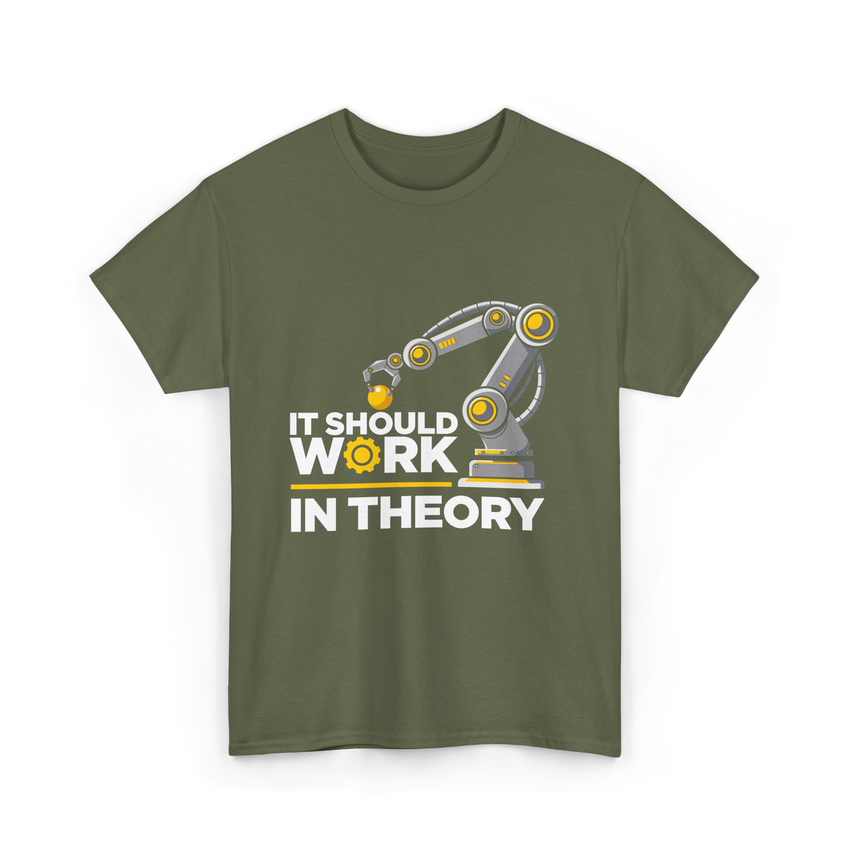 It Should Work Robotics Engineering T-Shirt - Military Green