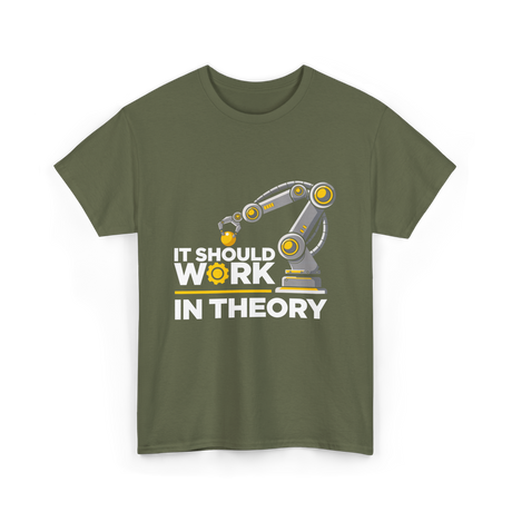 It Should Work Robotics Engineering T-Shirt - Military Green