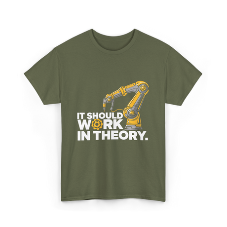 It Should Work Robotics Robot T-Shirt - Military Green