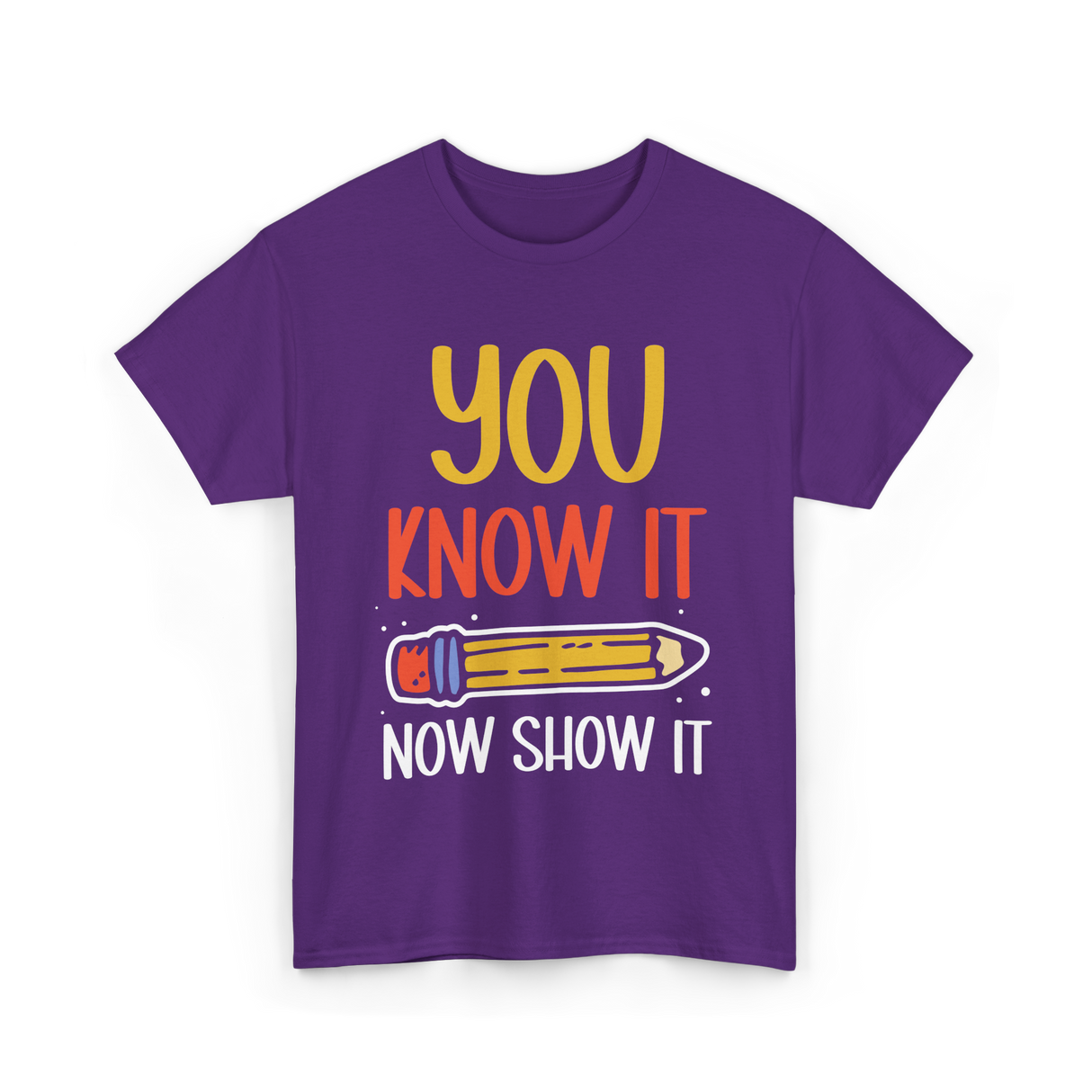 It Show It Exam Teacher T-Shirt - Purple