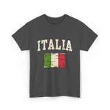 Italia Flag Italian Style T-Shirt - Dark Heather