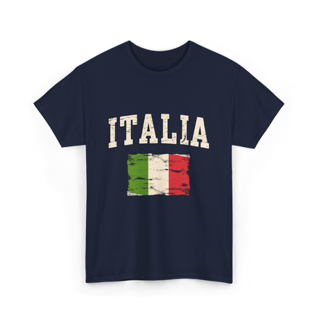 Italia Flag Italian Style T-Shirt - Navy