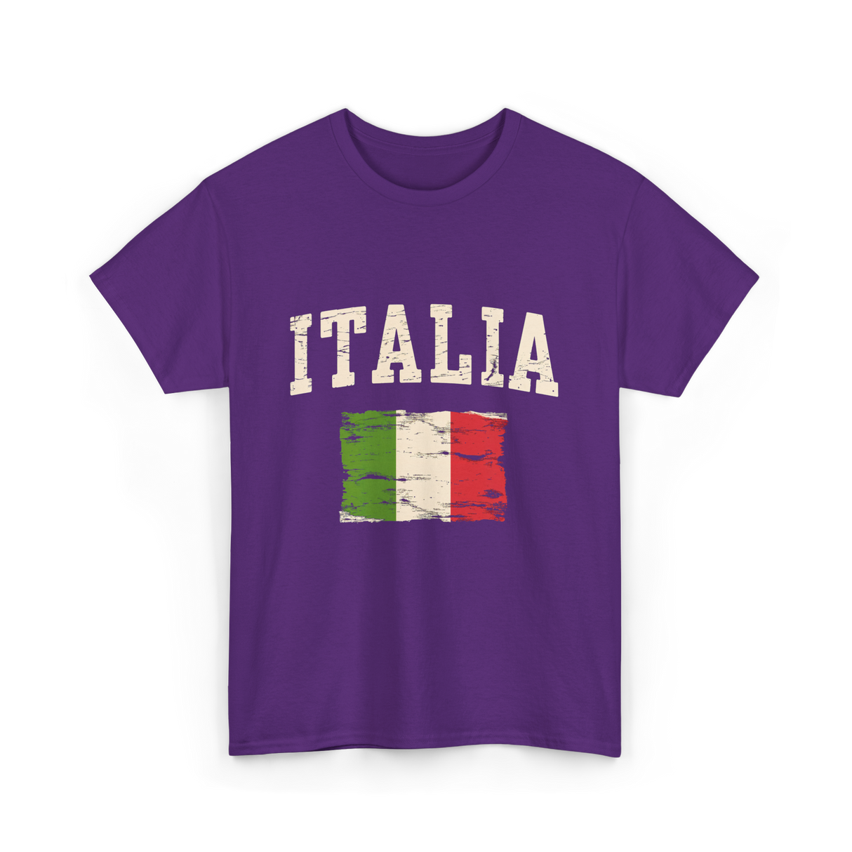 Italia Flag Italian Style T-Shirt - Purple