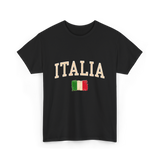 Italia Italy Italian Flag T-Shirt - Black