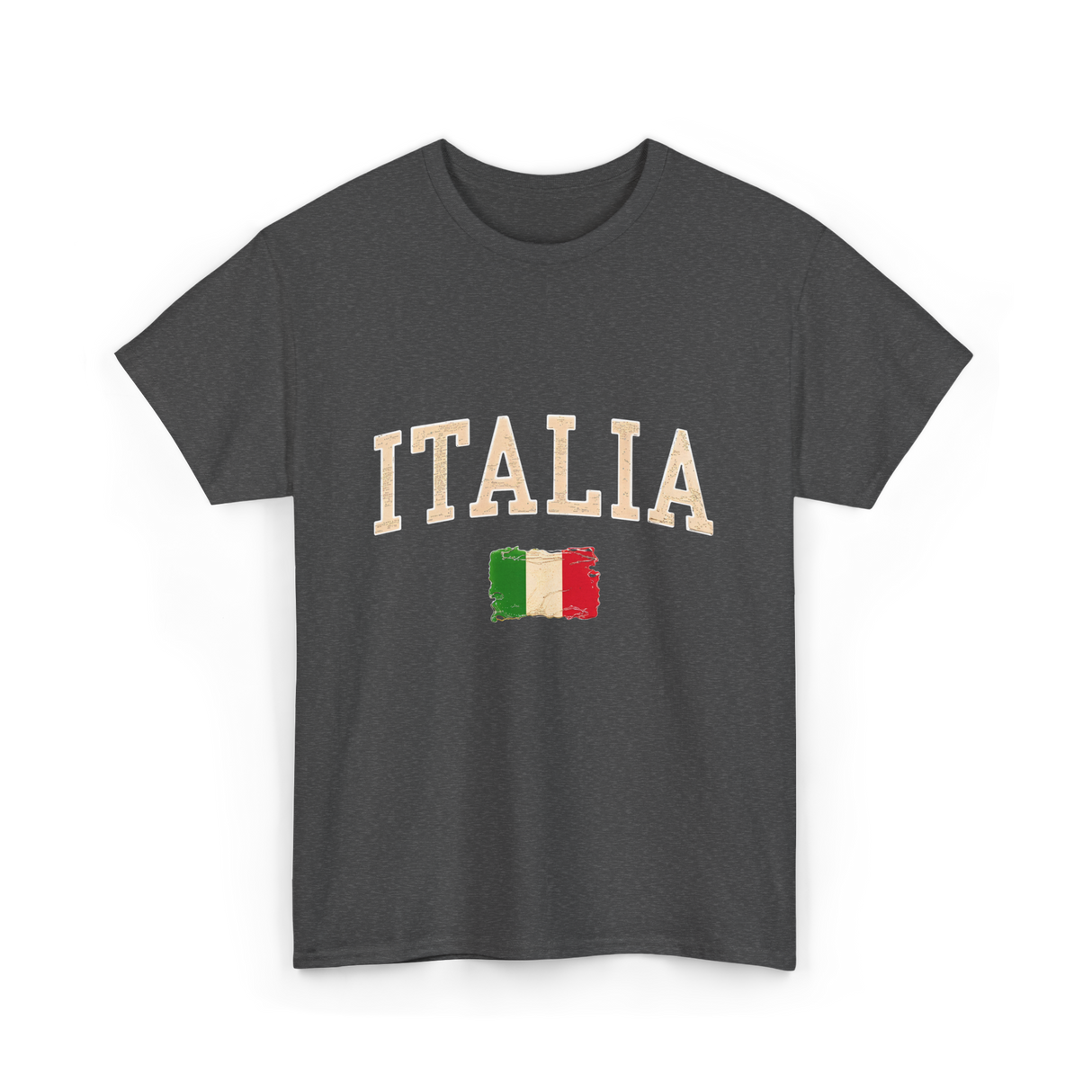 Italia Italy Italian Flag T-Shirt - Dark Heather