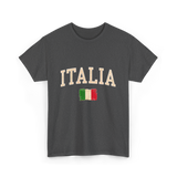 Italia Italy Italian Flag T-Shirt - Dark Heather