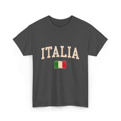 Italia Italy Italian Flag T-Shirt - Dark Heather