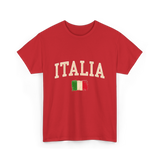 Italia Italy Italian Flag T-Shirt - Red