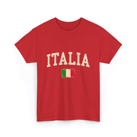 Italia Italy Italian Flag T-Shirt - Red