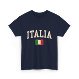 Italia Italy Italian Flag T-Shirt - Navy