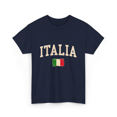 Italia Italy Italian Flag T-Shirt - Navy