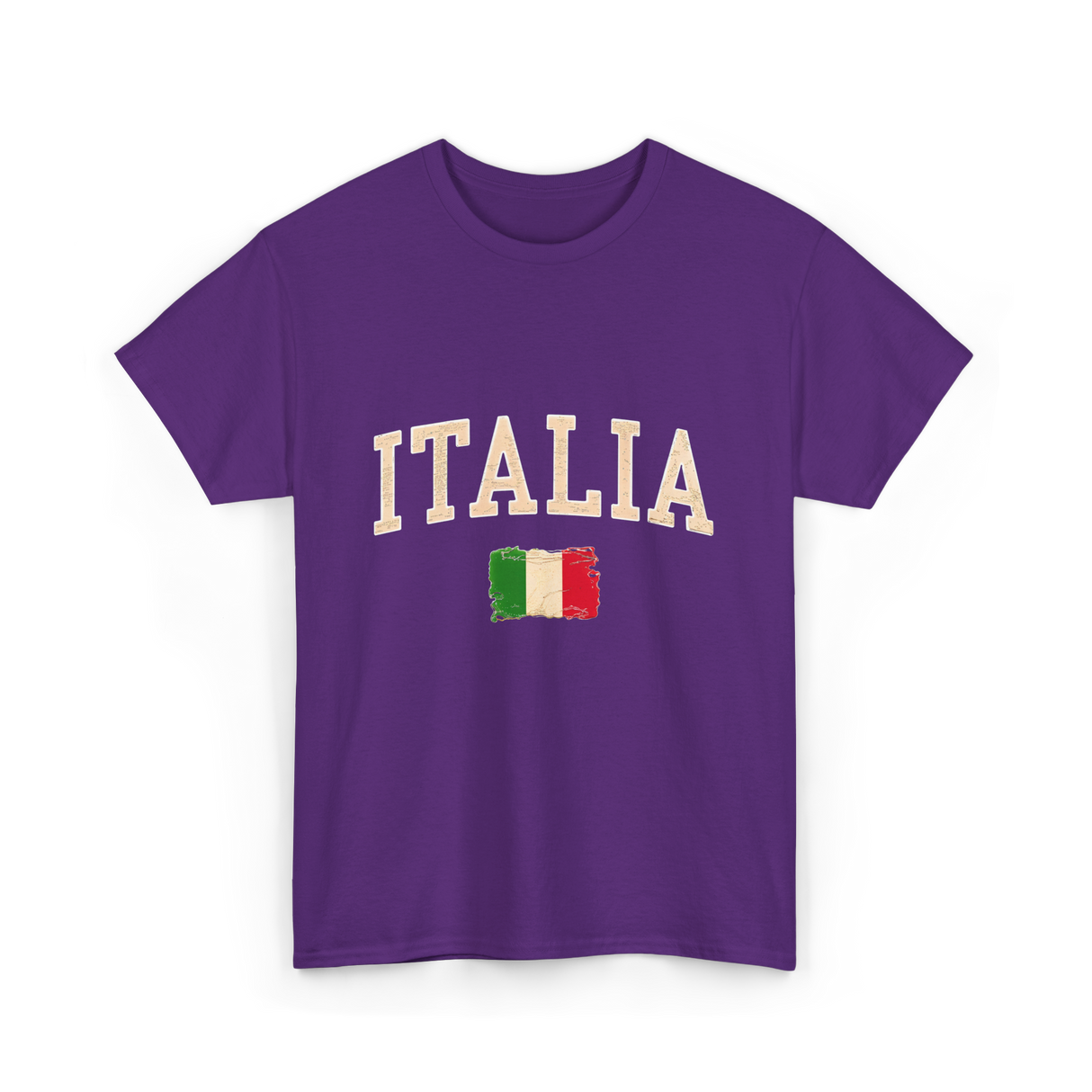 Italia Italy Italian Flag T-Shirt - Purple