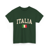 Italia Italy Italian Flag T-Shirt - Forest Green