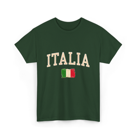 Italia Italy Italian Flag T-Shirt - Forest Green