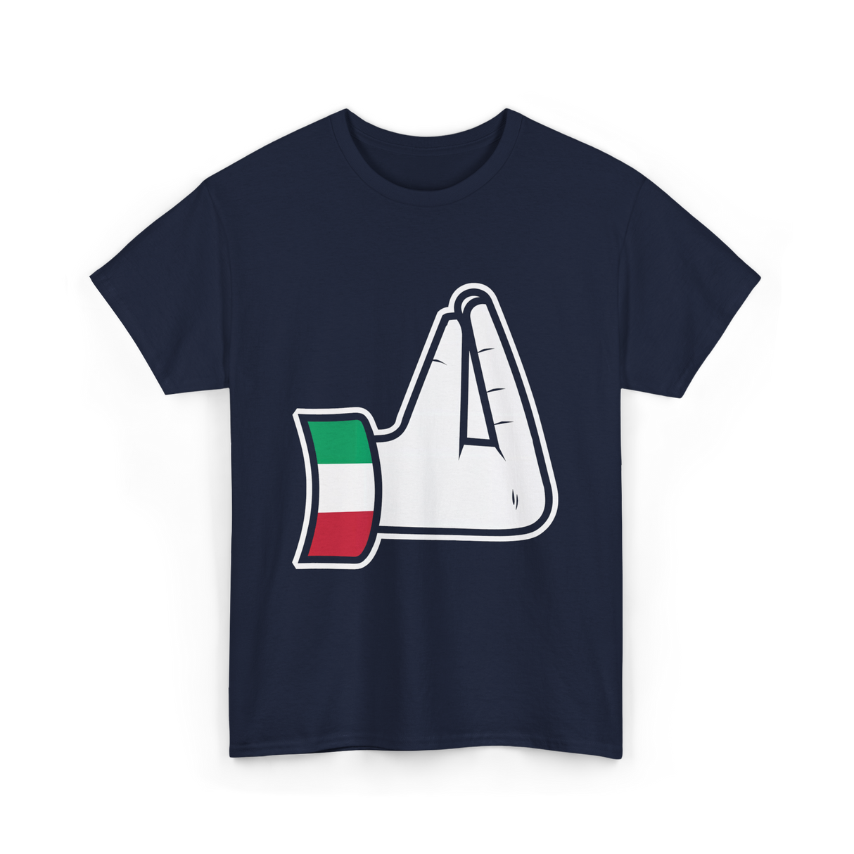 Italian Hand Gesture Italia Culture T-Shirt - Navy