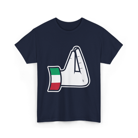 Italian Hand Gesture Italia Culture T-Shirt - Navy