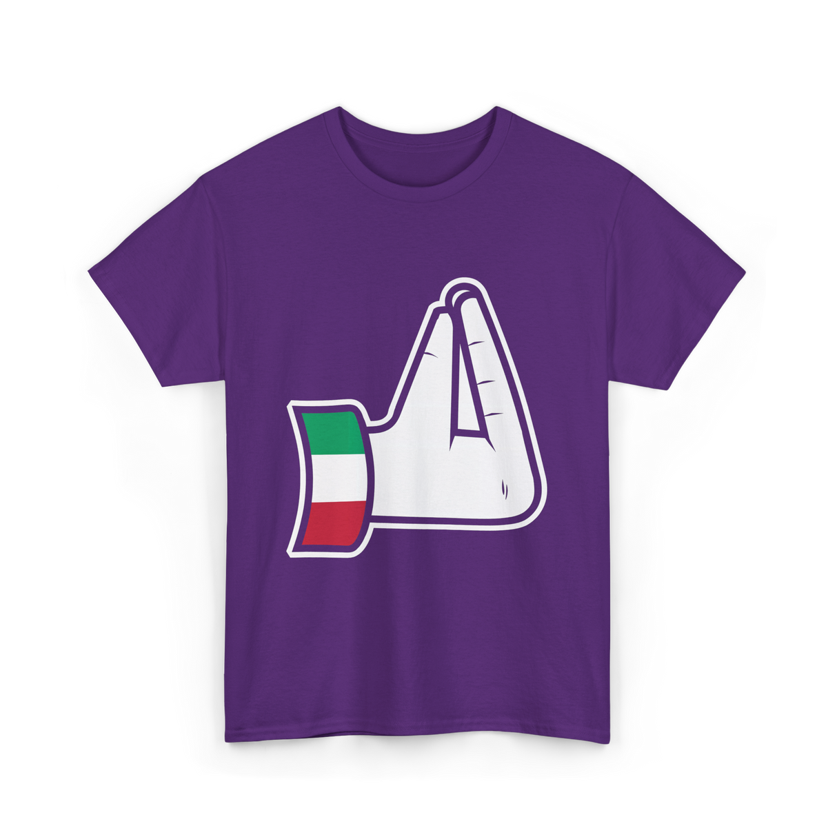 Italian Hand Gesture Italia Culture T-Shirt - Purple