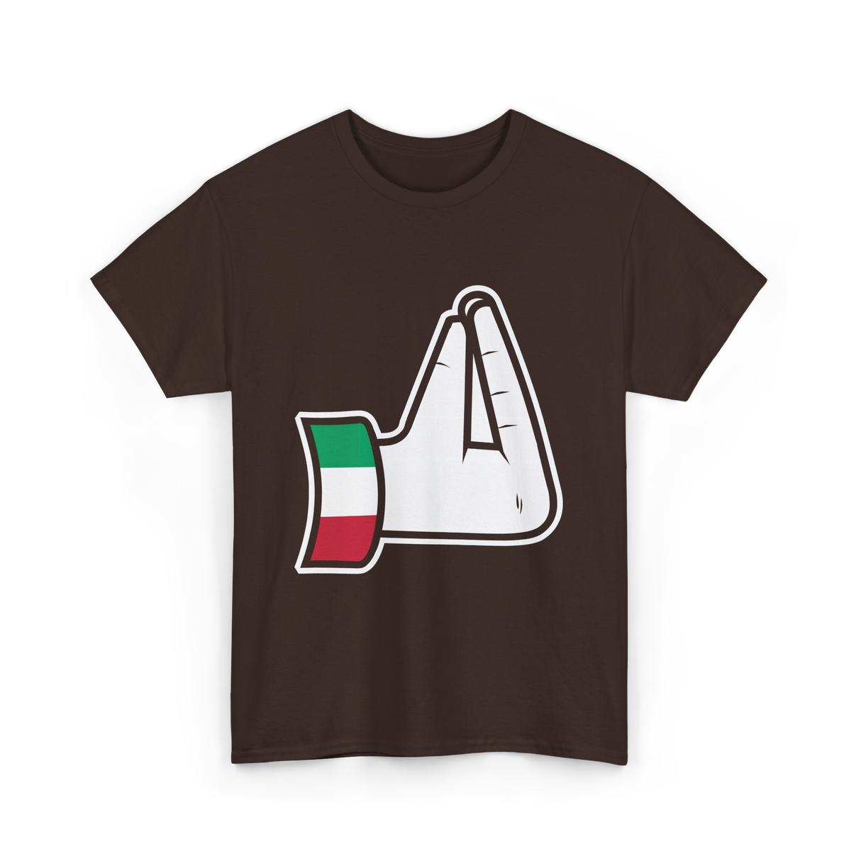 Italian Hand Gesture Italia Culture T-Shirt - Dark Chocolate