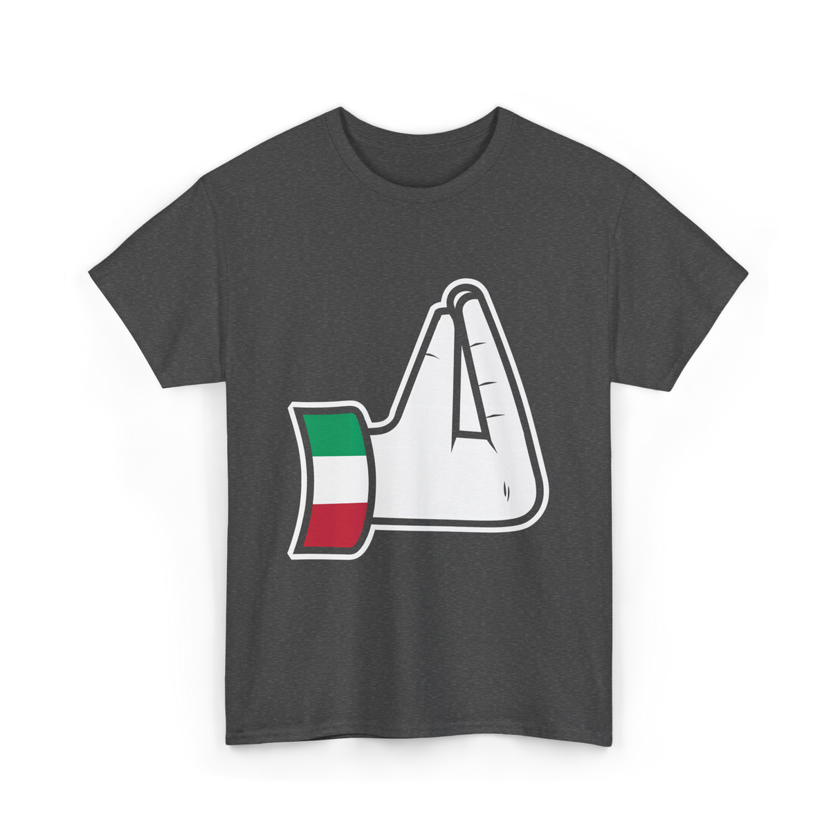 Italian Hand Gesture Italia Culture T-Shirt - Dark Heather