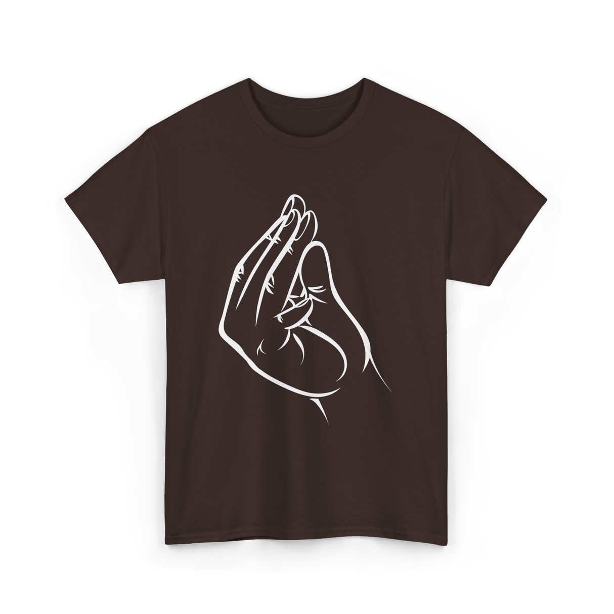 Italian Hand Gesture Meme Gesture T-Shirt - Dark Chocolate