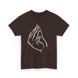 Italian Hand Gesture Meme Gesture T-Shirt - Dark Chocolate