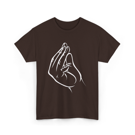 Italian Hand Gesture Meme Gesture T-Shirt - Dark Chocolate