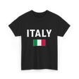 Italy Italian Flag Italia T-Shirt - Black